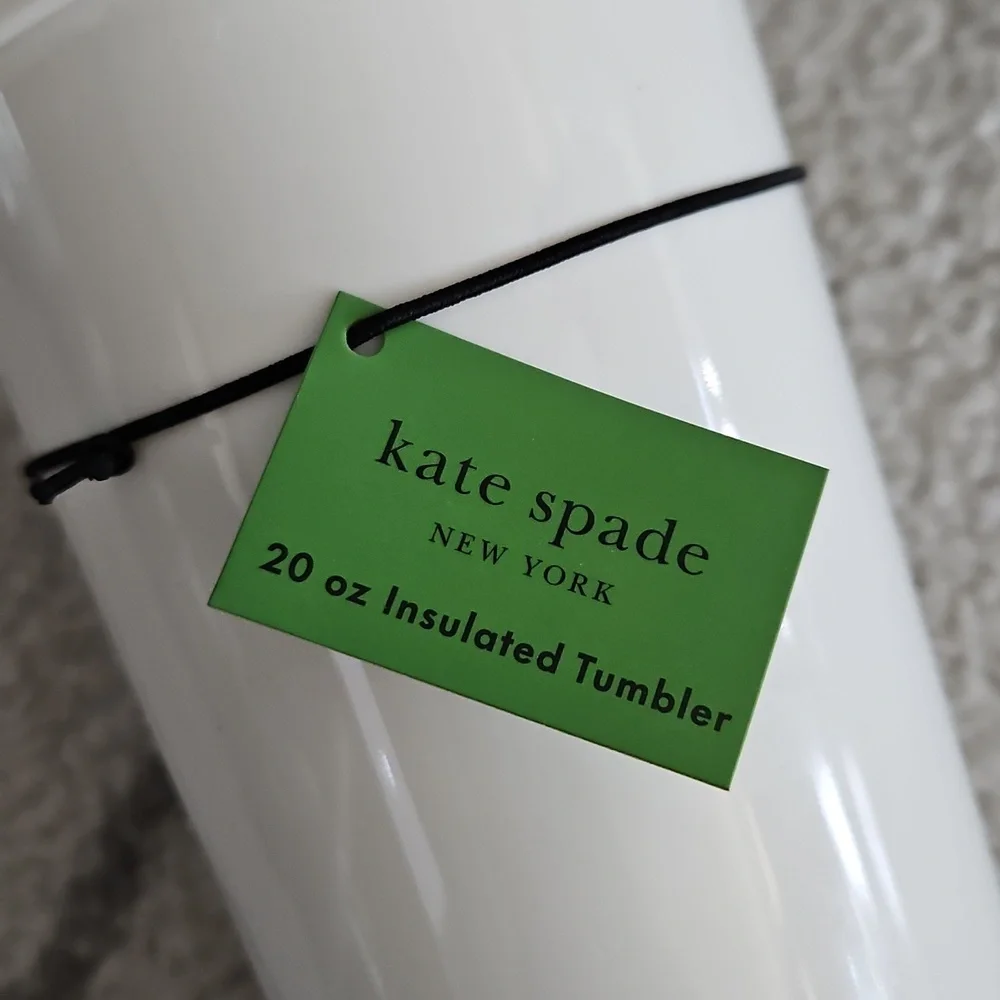 kate spade 20oz Insulated White and Gold Bridal Tumbler - Picture 3 of 4